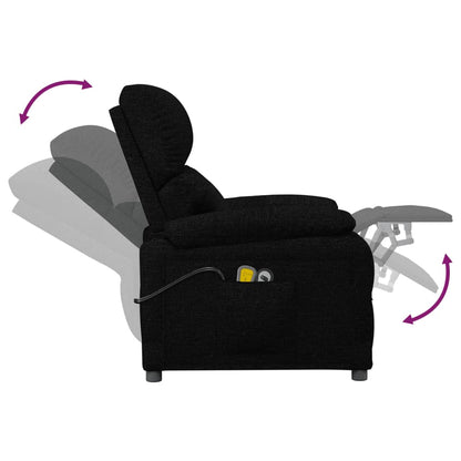Massagesessel Elektrisch Schwarz Stoff