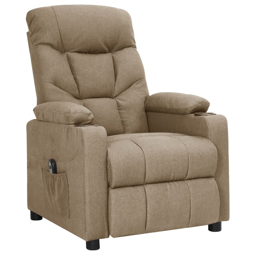 Relaxsessel Elektrisch Taupe Stoff