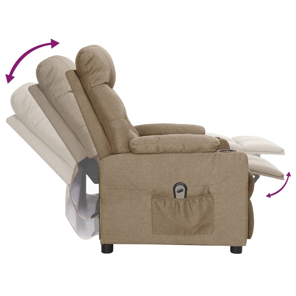 Relaxsessel Elektrisch Taupe Stoff