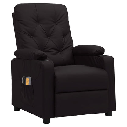 Massagesessel Elektrisch Schwarz Kunstleder