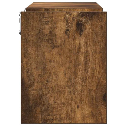 Wandregale 2 Stk. Räuchereiche 100x15x20 cm Holzwerkstoff