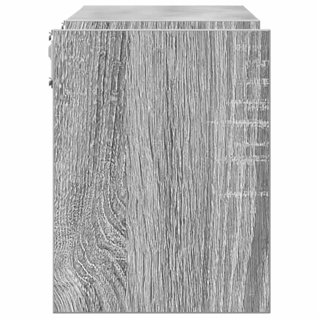 Wandregale 2 Stk. Grau Sonoma 100x15x20 cm Holzwerkstoff