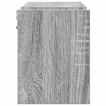 Wandregale 2 Stk. Grau Sonoma 100x15x20 cm Holzwerkstoff