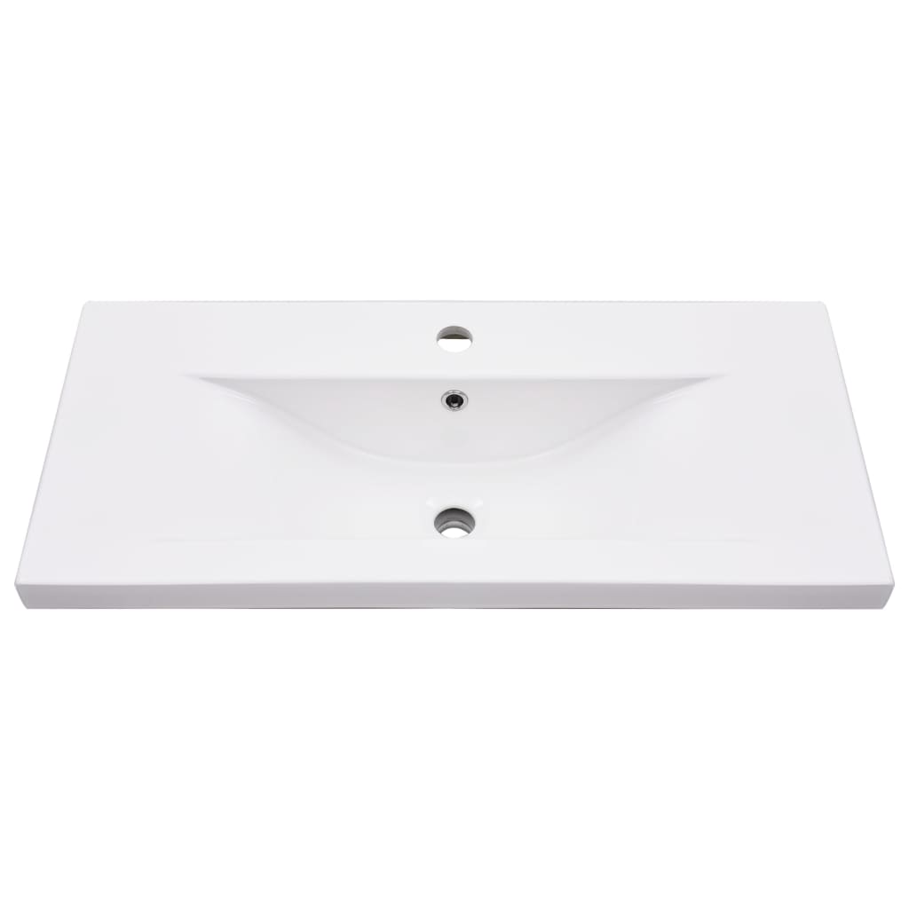 Badezimmer-Waschtischgestell mit Waschbecken Weiß Eisen