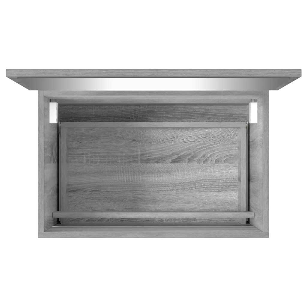 2-tlg. Badmöbel-Set Grau Sonoma Holzwerkstoff