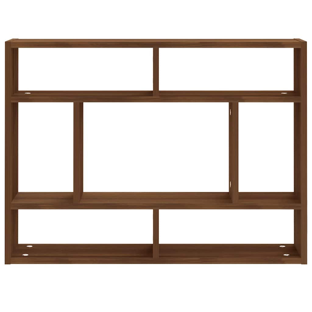 Wandregal Braun Eichen-Optik 75x16x55 cm Holzwerkstoff