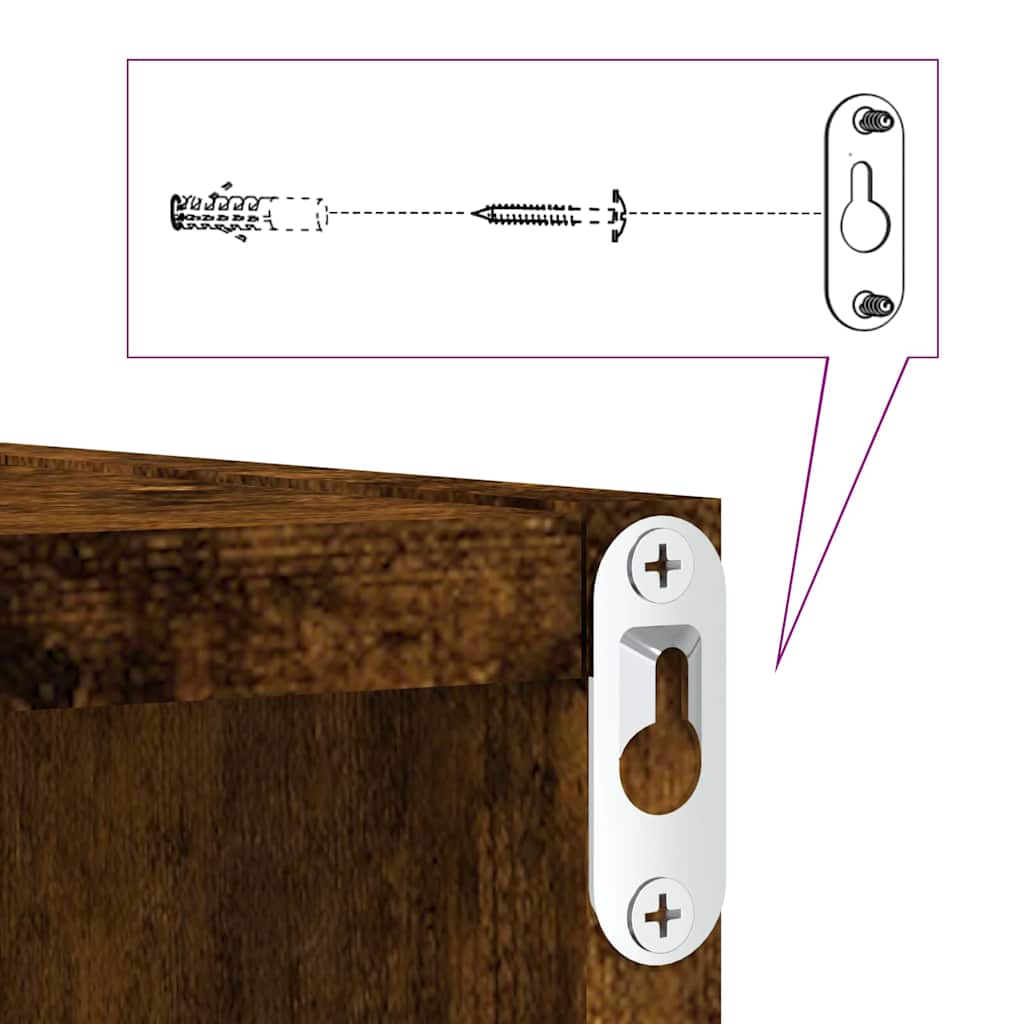 Wandregale 4 pcs Braun 26 x 15 x 26 cm Holzwerkstoff