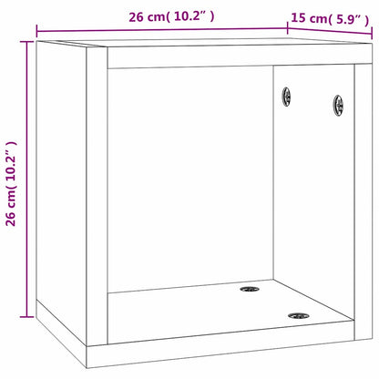 Wandregale 4 pcs Braun 26 x 15 x 26 cm Holzwerkstoff