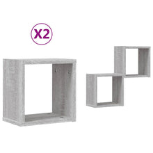 Wandregale 2 pcs Grau 26 x 15 x 26 cm Holzwerkstoff