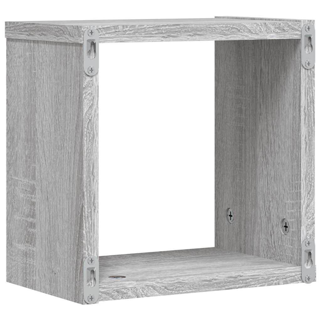 Wandregale 2 pcs Grau 26 x 15 x 26 cm Holzwerkstoff