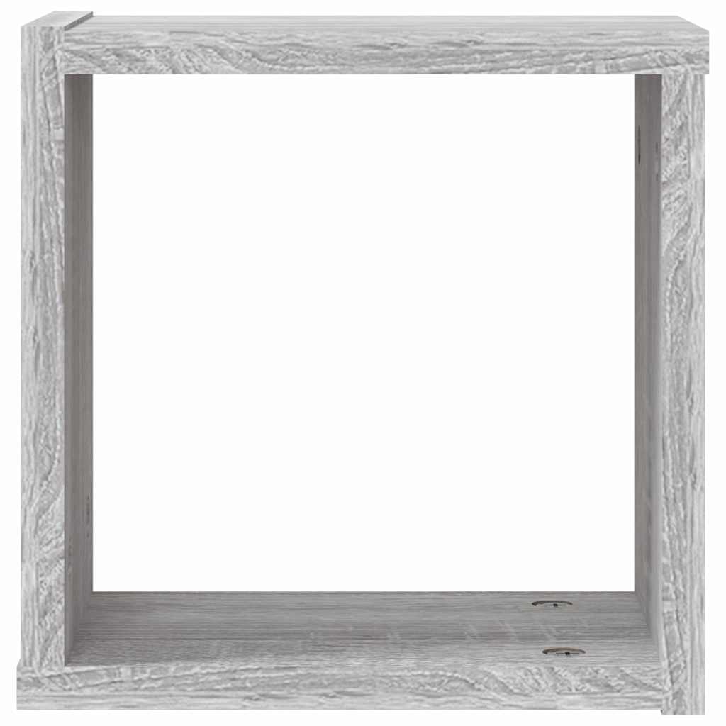 Wandregale 4 pcs Grau 26 x 15 x 26 cm Holzwerkstoff