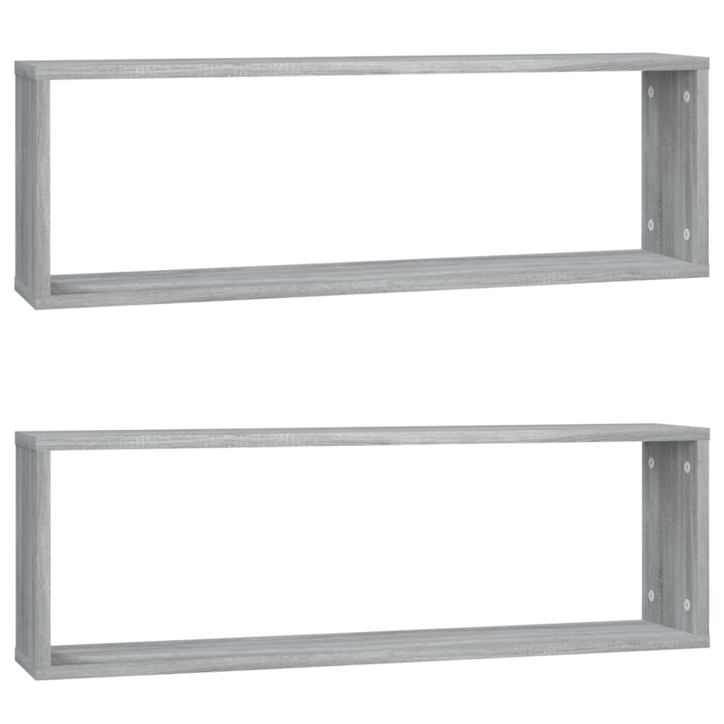 Wandregale 2 Stk. Grau Sonoma 80x15x26,5 cm Holzwerkstoff