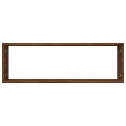 Wandregale 2 Stk. Braun Eichen-Optik 80x15x26,5cm Holzwerkstoff