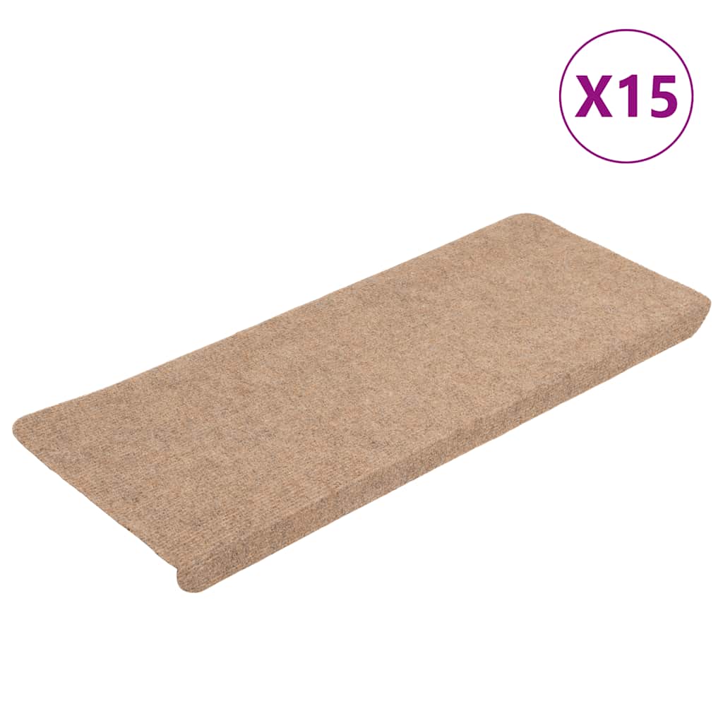 Stufenmatten Selbstklebend 15 Stk. 65x24,5x3,5 cm Beige
