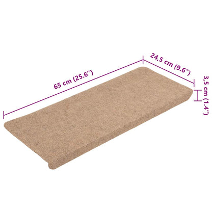 Stufenmatten Selbstklebend 15 Stk. 65x24,5x3,5 cm Beige