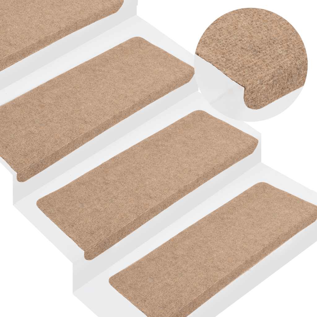 Stufenmatten Selbstklebend 15 Stk. 65x24,5x3,5 cm Beige