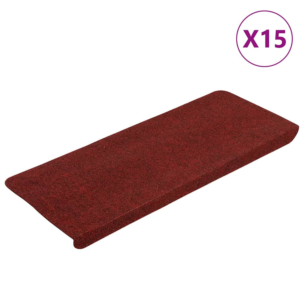 Stufenmatten Selbstklebend 15 Stk. 65x24,5x3,5 cm Rot