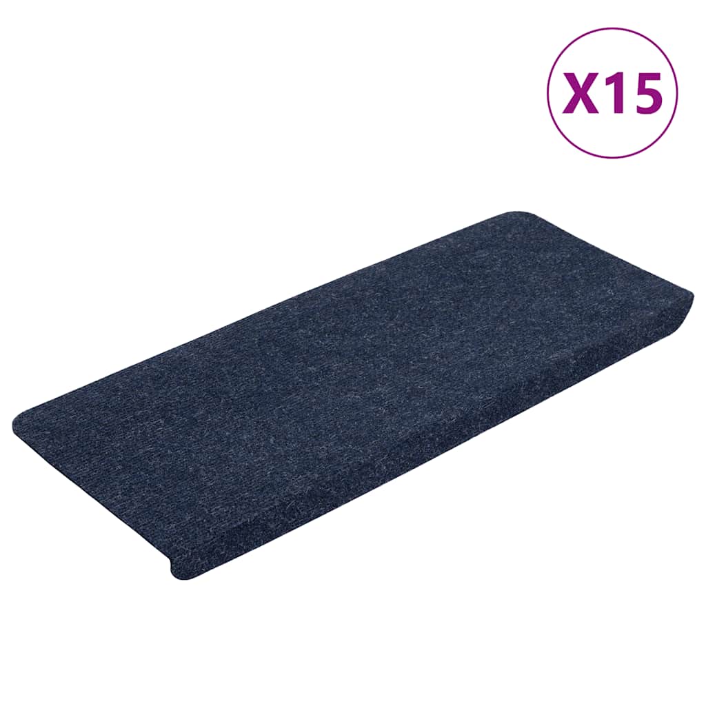 Stufenmatten Selbstklebend 15 Stk. 65x24,5x3,5 cm Blau