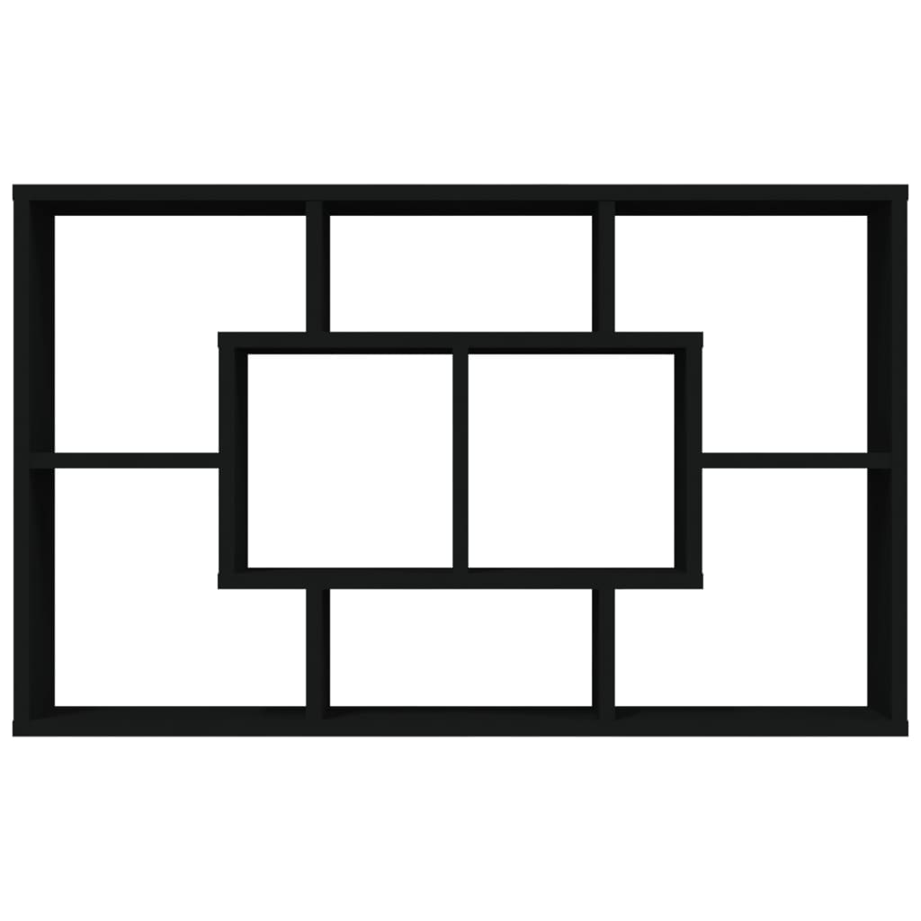 Wandregal Schwarz 85x16x52,5 cm Holzwerkstoff