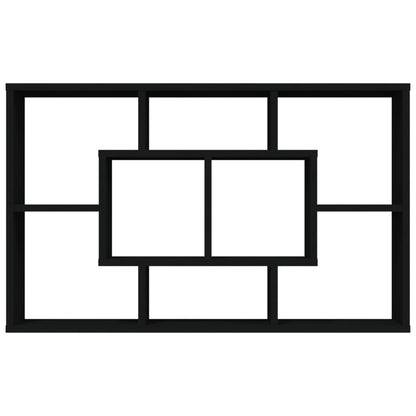 Wandregal Schwarz 85x16x52,5 cm Holzwerkstoff