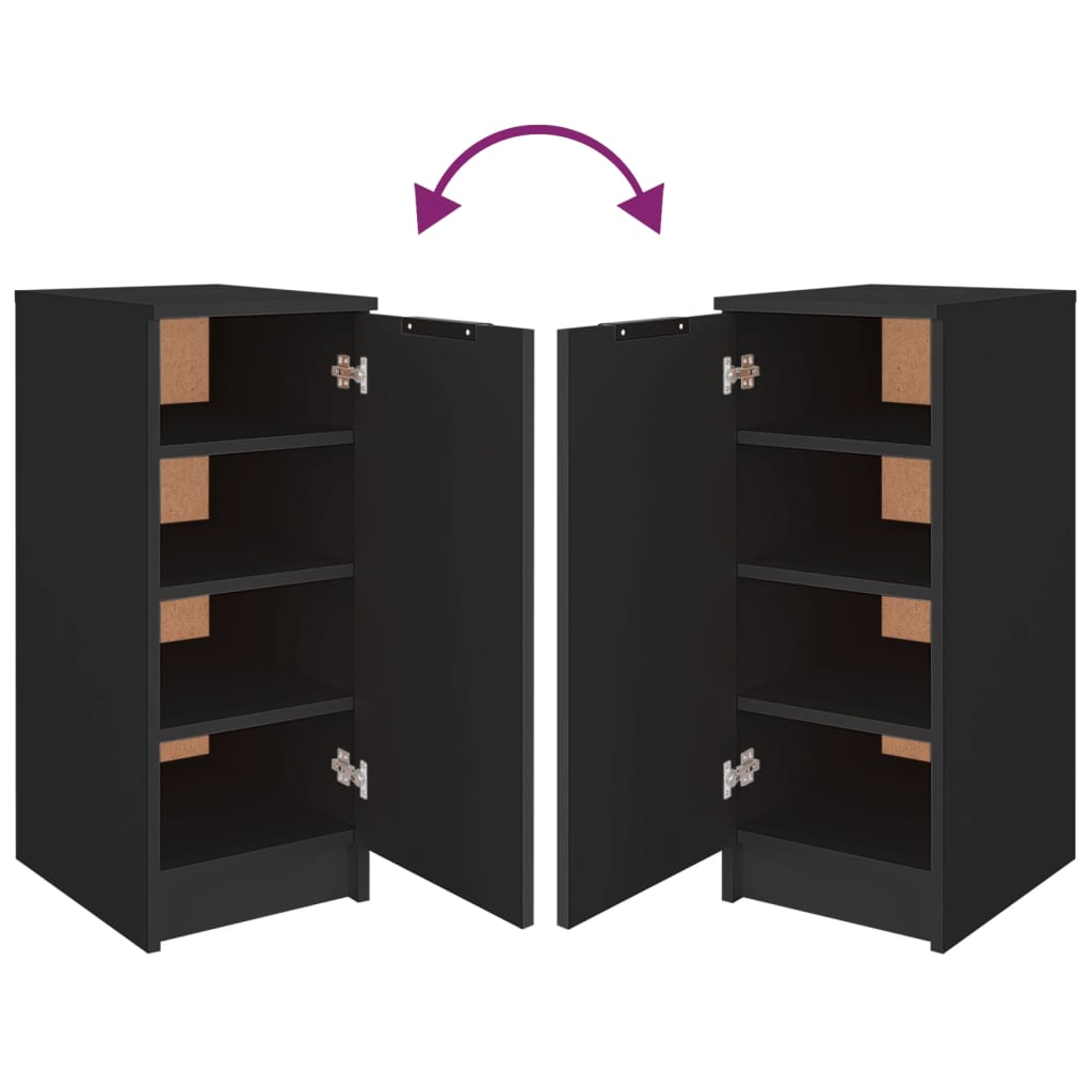 Schuhschrank Schwarz 30x35x70 cm Holzwerkstoff