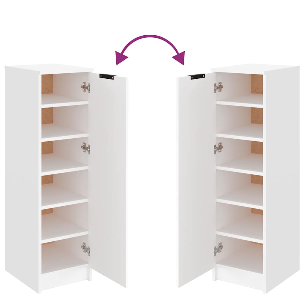 Schuhschrank Weiß 30x35x100 cm Holzwerkstoff