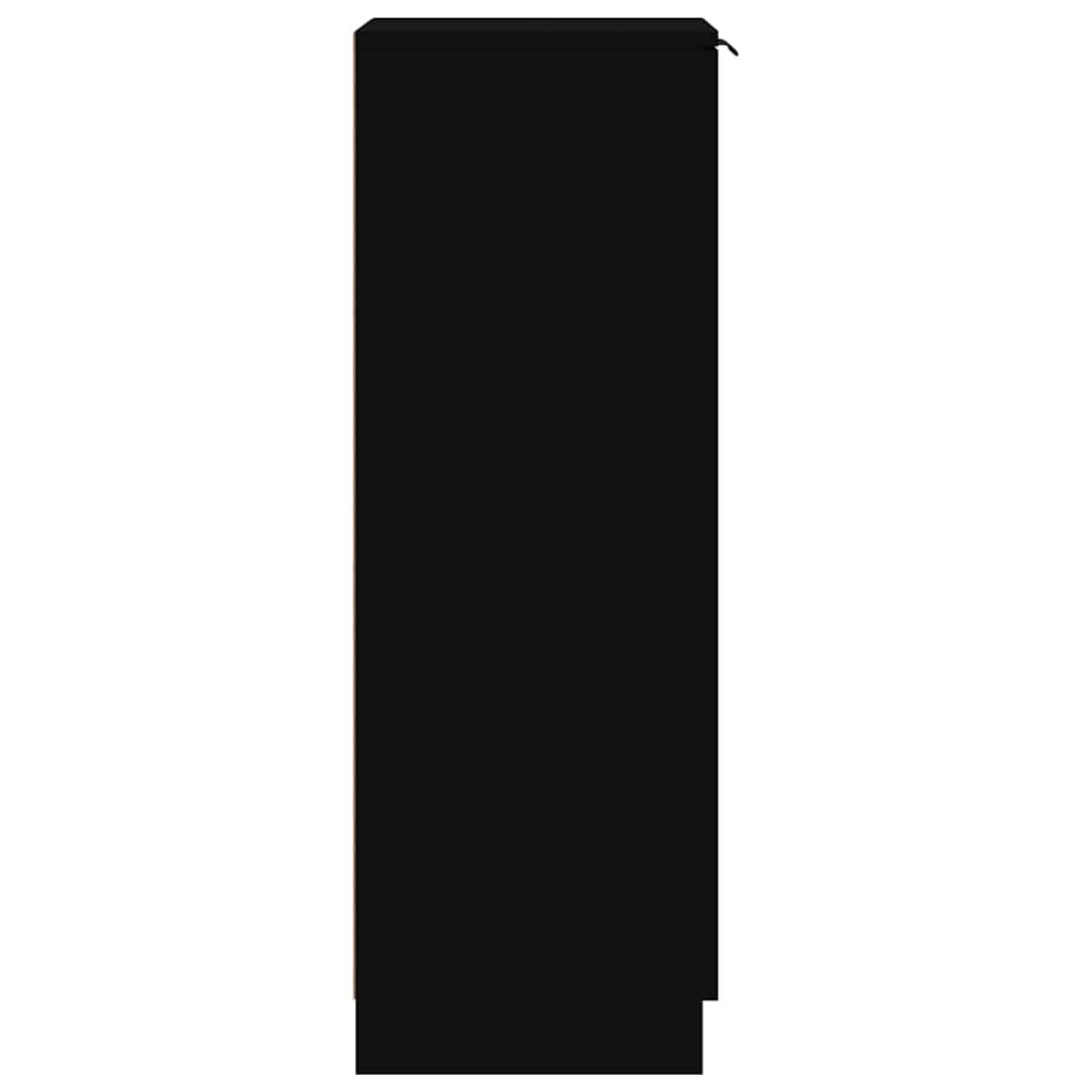 Schuhschrank Schwarz 30x35x100 cm Holzwerkstoff