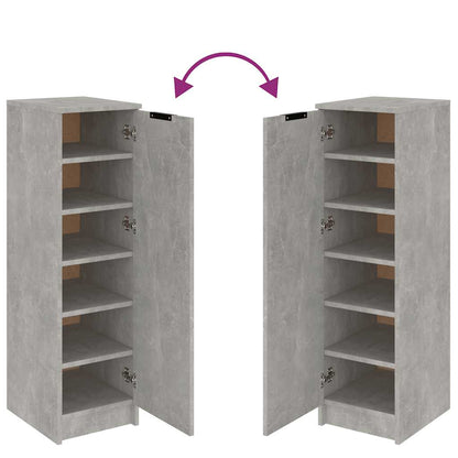 Schuhschrank Betongrau 30x35x100 cm Holzwerkstoff