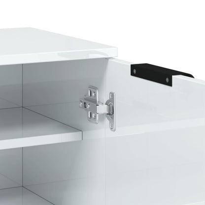 Schuhschrank Hochglanz-Weiß 59x35x100,5 cm Holzwerkstoff