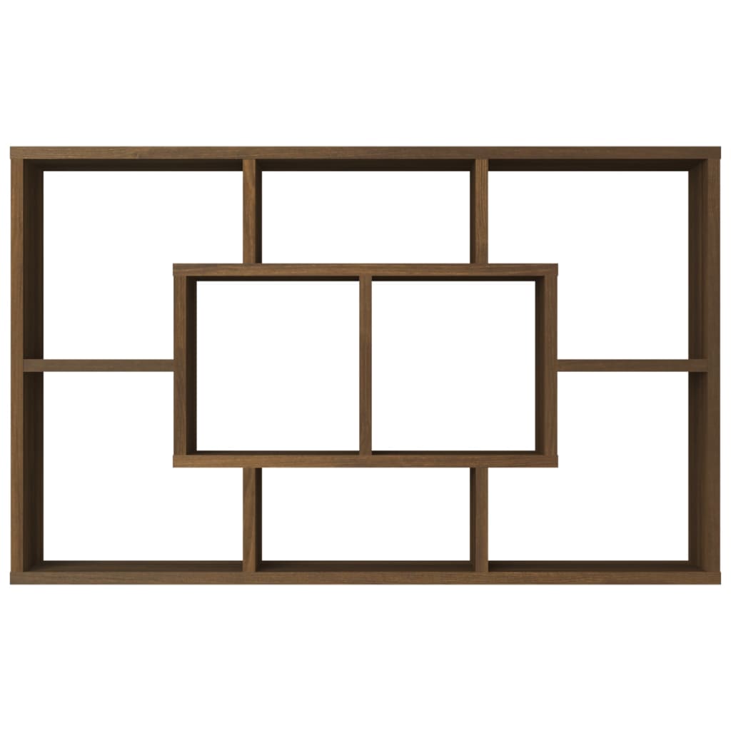 Wandregal Braun Eichen-Optik 85x16x52,5 cm Holzwerkstoff