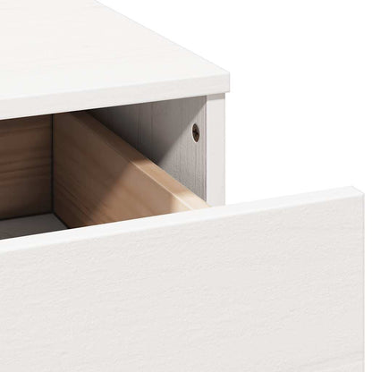 Schminktisch mit Spiegel Weiß Massivholz Kiefer