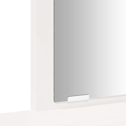 Schminktisch mit Spiegel Weiß Massivholz Kiefer