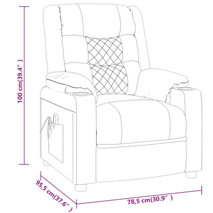 Massagesessel Braun Kunstleder