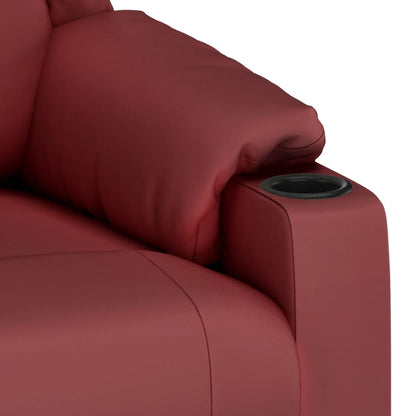 Massagesessel Weinrot Kunstleder