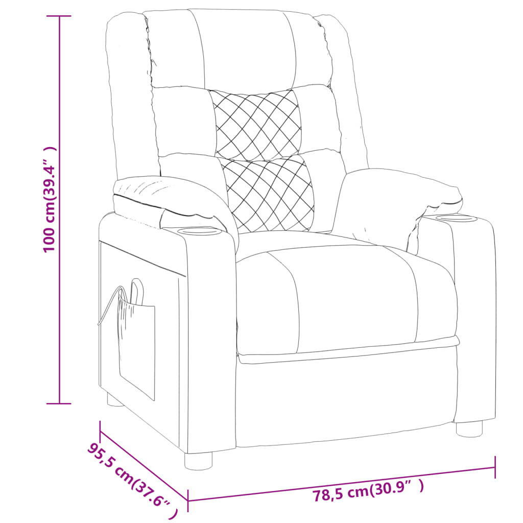 Massagesessel Weinrot Kunstleder