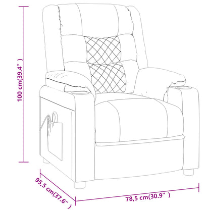 Massagesessel Weinrot Kunstleder