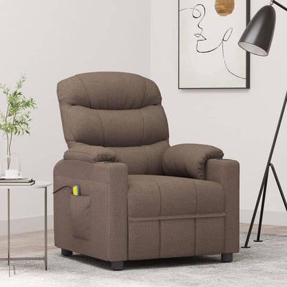 Massagesessel Taupe Stoff
