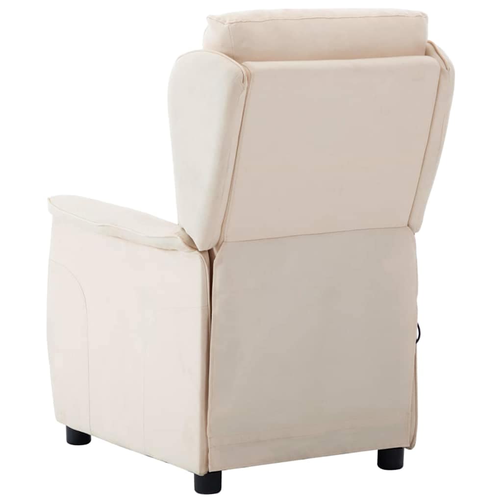 Massagesessel mit Kissen Creme 67.5 x 93.5 x 101.5 cm Stoff