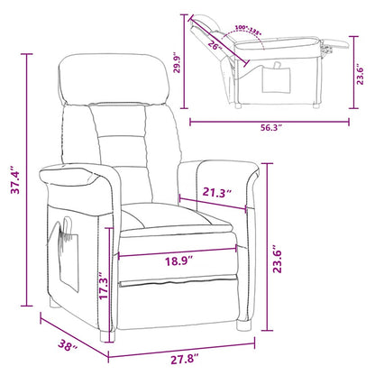 Massagesessel mit Kissen Braun 70.5 x 96.5 x 95 cm Kunstleder