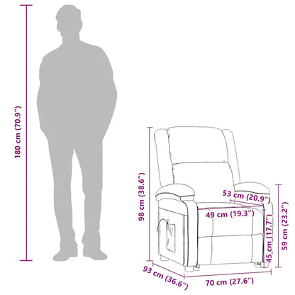 Massagesessel Dunkelgrau Stoff