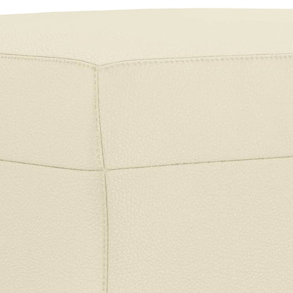 Fußhocker Creme 60x50x41 cm Kunstleder