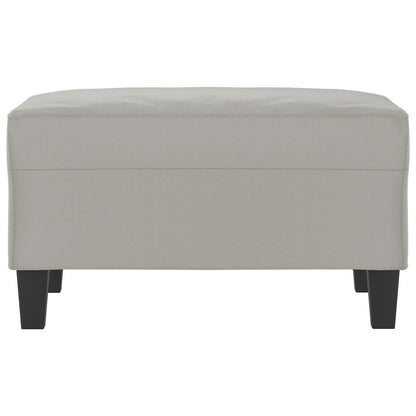 Fußhocker Hellgrau 70x55x41 cm Mikrofasergewebe