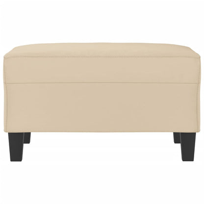 Fußhocker Creme 70x55x41 cm Mikrofasergewebe