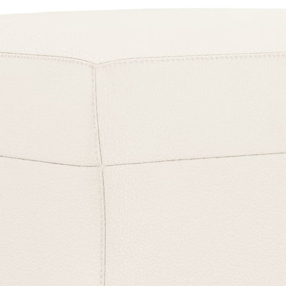 Sitzbank Creme 70x35x41 cm Kunstleder