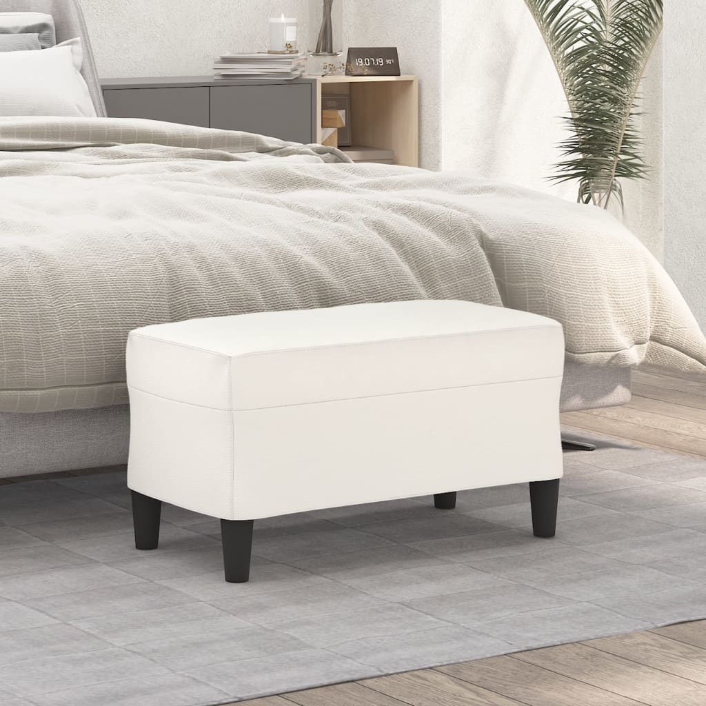 Sitzbank Creme 70x35x41 cm Kunstleder