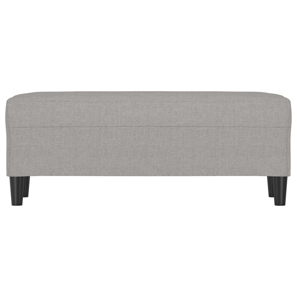 Sitzbank Hellgrau 100x35x41 cm Stoff