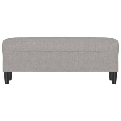 Sitzbank Hellgrau 100x35x41 cm Stoff