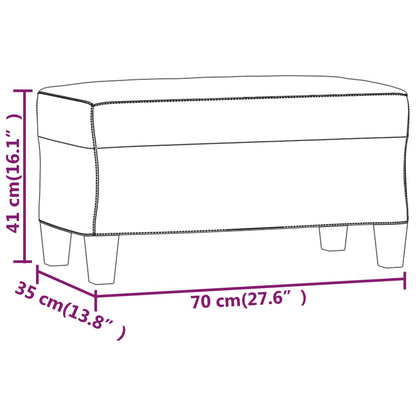 Sitzbank Hellgrau 70x35x41 cm Stoff