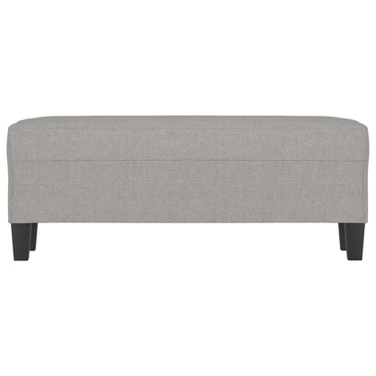 Sitzbank Hellgrau 100x35x41 cm Stoff