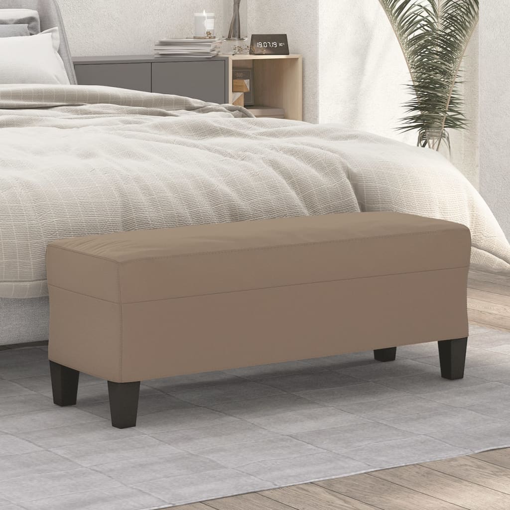 Sitzbank Taupe 100x35x41 cm Mikrofasergewebe